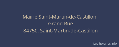 Mairie Saint-Martin-de-Castillon