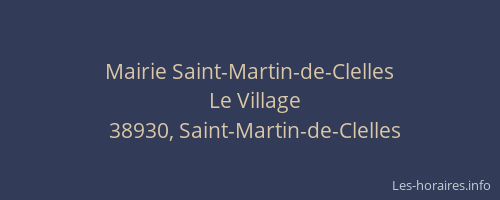 Mairie Saint-Martin-de-Clelles