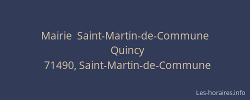 Mairie  Saint-Martin-de-Commune