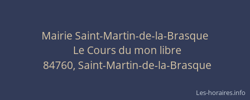 Mairie Saint-Martin-de-la-Brasque