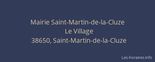 Mairie Saint-Martin-de-la-Cluze