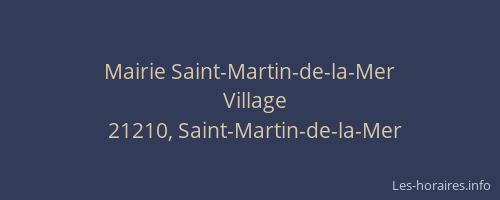 Mairie Saint-Martin-de-la-Mer