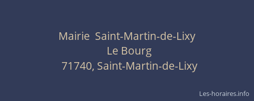 Mairie  Saint-Martin-de-Lixy