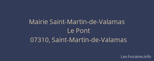 Mairie Saint-Martin-de-Valamas