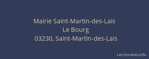 Mairie Saint-Martin-des-Lais