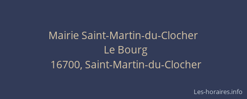Mairie Saint-Martin-du-Clocher