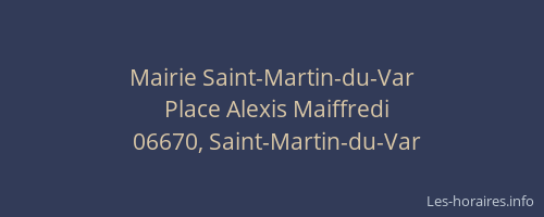 Mairie Saint-Martin-du-Var