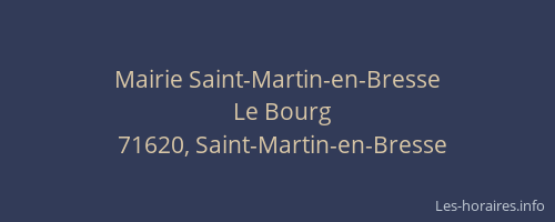 Mairie Saint-Martin-en-Bresse