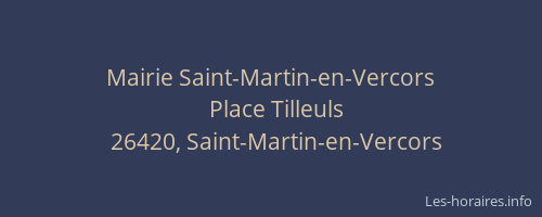 Mairie Saint-Martin-en-Vercors