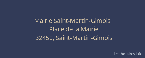 Mairie Saint-Martin-Gimois