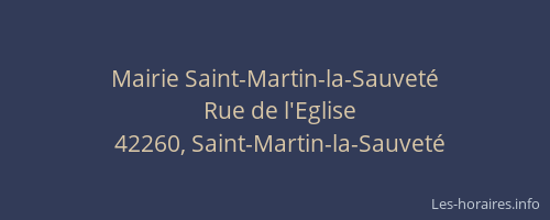 Mairie Saint-Martin-la-Sauveté