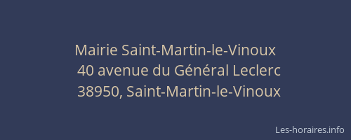 Mairie Saint-Martin-le-Vinoux