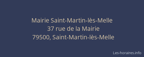 Mairie Saint-Martin-l&egrave;s-Melle