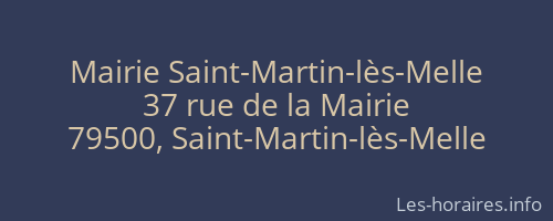 Mairie Saint-Martin-lès-Melle