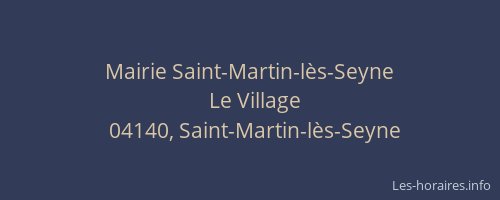 Mairie Saint-Martin-lès-Seyne