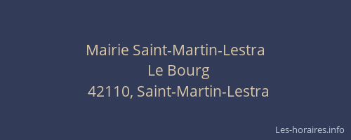 Mairie Saint-Martin-Lestra