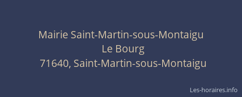 Mairie Saint-Martin-sous-Montaigu