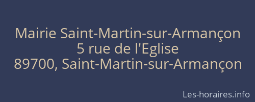 Mairie Saint-Martin-sur-Armançon