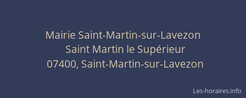 Mairie Saint-Martin-sur-Lavezon