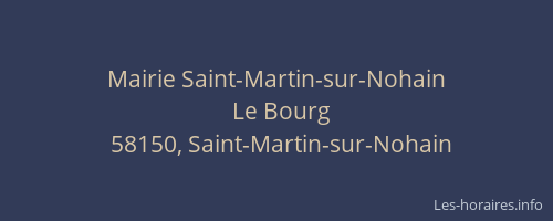 Mairie Saint-Martin-sur-Nohain