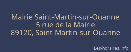 Mairie Saint-Martin-sur-Ouanne