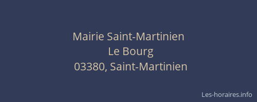 Mairie Saint-Martinien