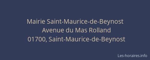 Mairie Saint-Maurice-de-Beynost