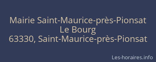 Mairie Saint-Maurice-près-Pionsat