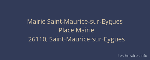 Mairie Saint-Maurice-sur-Eygues