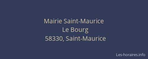Mairie Saint-Maurice