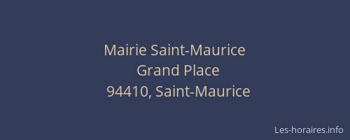 Mairie Saint-Maurice