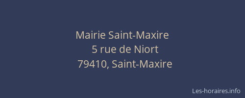 Mairie Saint-Maxire