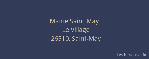 Mairie Saint-May
