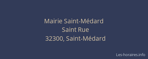 Mairie Saint-M&eacute;dard