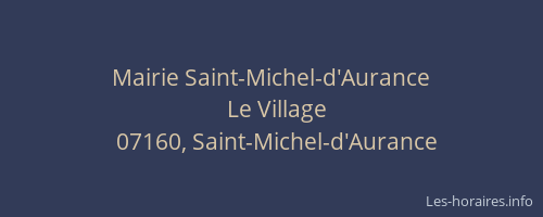 Mairie Saint-Michel-d'Aurance