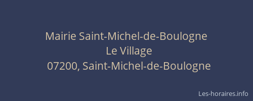 Mairie Saint-Michel-de-Boulogne