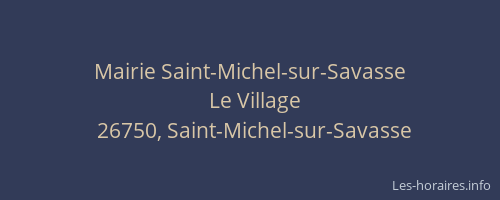 Mairie Saint-Michel-sur-Savasse