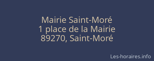 Mairie Saint-Mor&eacute;