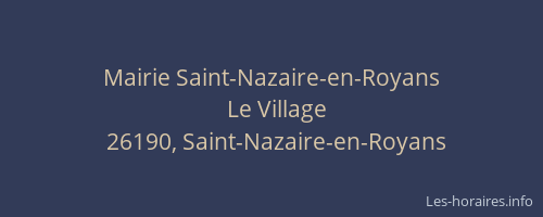 Mairie Saint-Nazaire-en-Royans