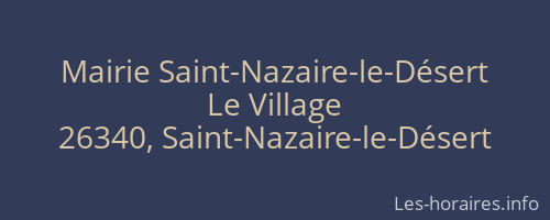 Mairie Saint-Nazaire-le-Désert