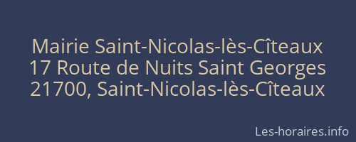 Mairie Saint-Nicolas-lès-Cîteaux
