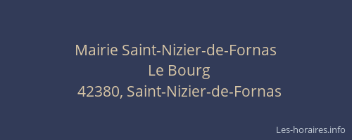 Mairie Saint-Nizier-de-Fornas