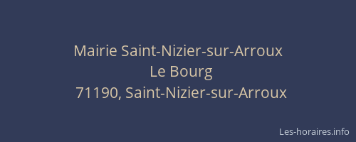 Mairie Saint-Nizier-sur-Arroux