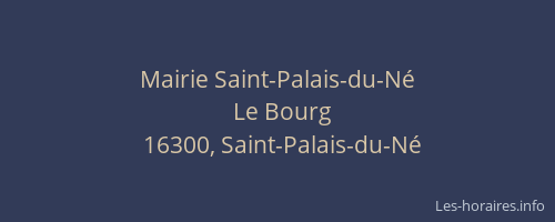 Mairie Saint-Palais-du-N&eacute;