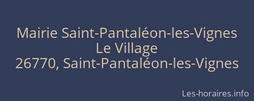 Mairie Saint-Pantaléon-les-Vignes