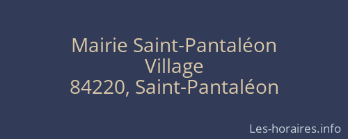 Mairie Saint-Pantaléon