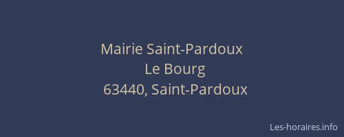 Mairie Saint-Pardoux