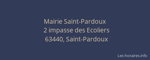 Mairie Saint-Pardoux