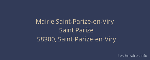 Mairie Saint-Parize-en-Viry
