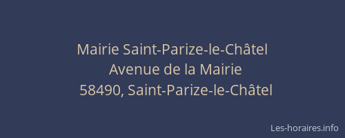 Mairie Saint-Parize-le-Ch&acirc;tel
